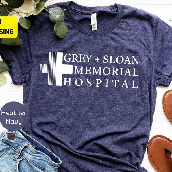Grey Sloan Memorial Hospital Shirt, Greys Anatomy Shirt, Meredith Grey Shirt, Derek Shepherd, Greys Anatomy Shirt Gift, Grey's Anatomy Merch