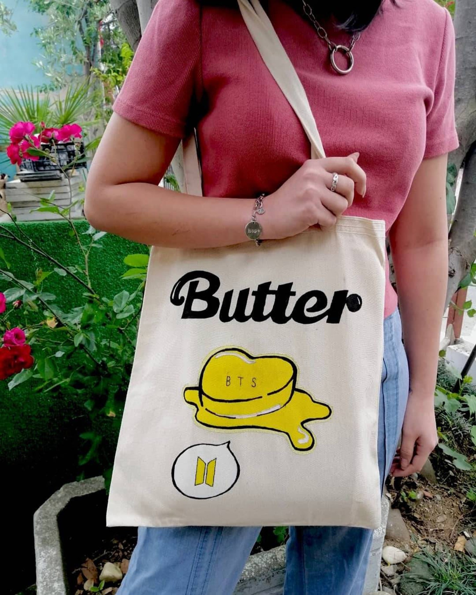 BTS BUTTER Tote Bag Butter Desing Bag Gift BTS Tote | Etsy