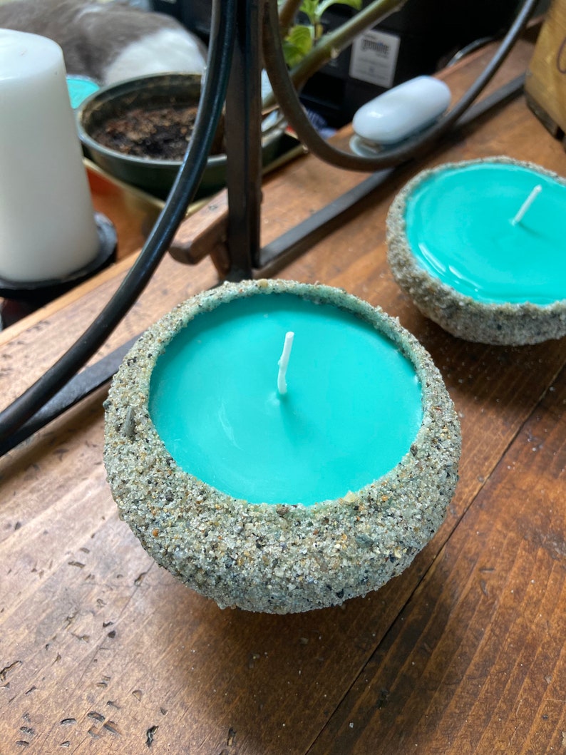 1970s Style Sand Candle from Laguna Beach Etsy