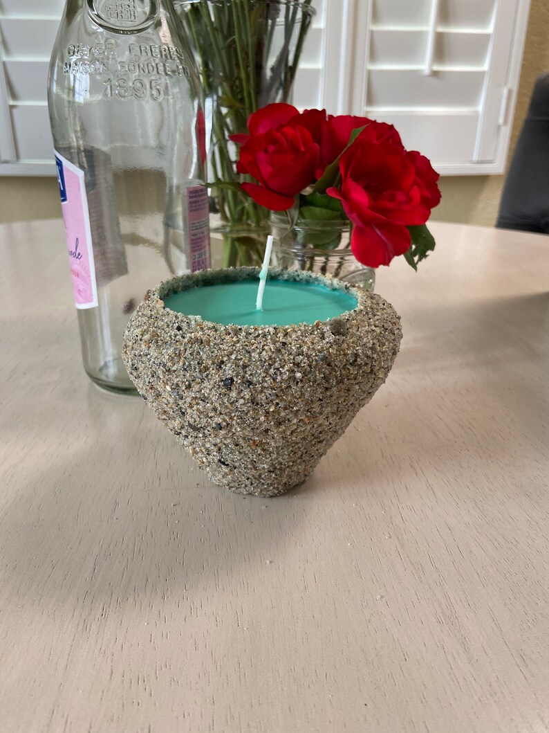1970s Style Sand Candle from Laguna Beach Etsy