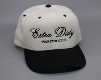 Extra Dirty Martini Hat Snapback (Color: Cream/Off-White)