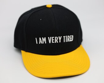 Sono molto stanco. Cappello snapback snapback divertente