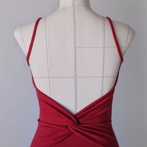Serena Twist Dress Open Back Backless Knit Bodycon Dress Sewing Pattern image 3
