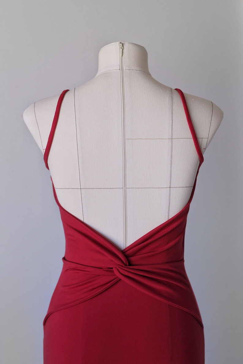 Serena Twist Dress Open Back Backless Knit Bodycon Dress Sewing Pattern image 3