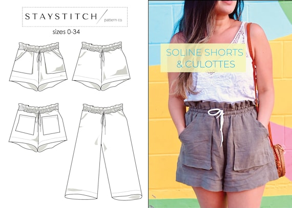 Cotton shorts sewing pattern cheap