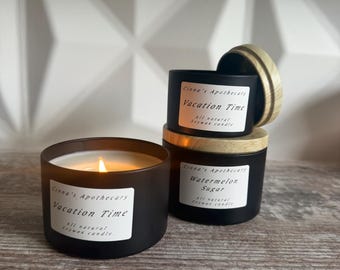 Velas de cera de soja totalmente naturales
