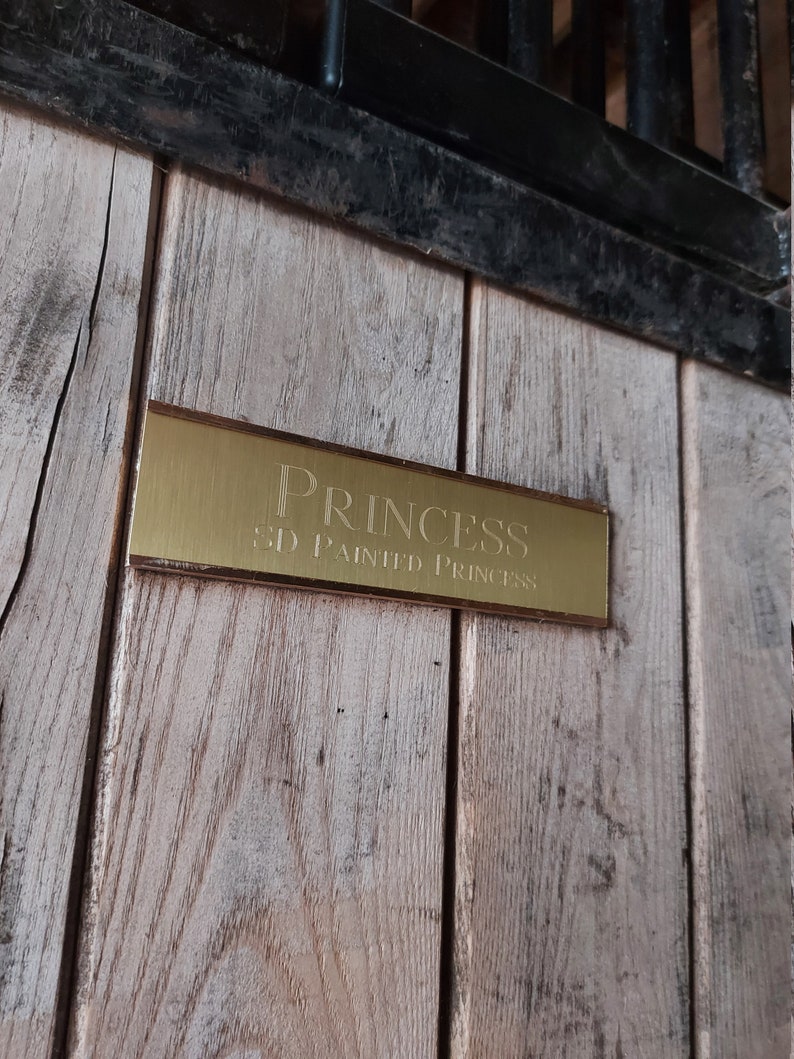 Stall Name Plate Slider Set Aluminum Plates Etsy