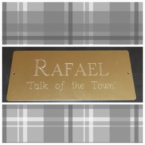 Custom Engraved Horse Stall Plate | Aluminum | Silver Letters | Multiple colour options