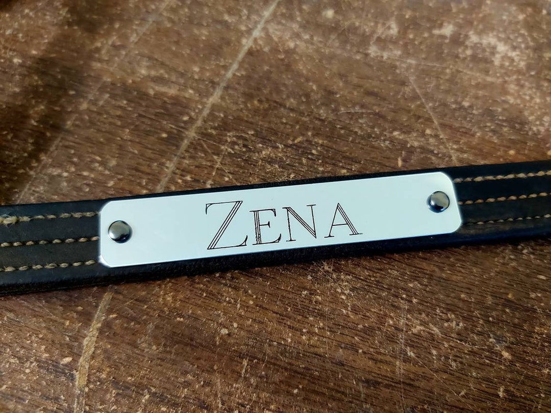 Engraved Aluminum Horse Halter Plate With Rivets or Chicago Screws