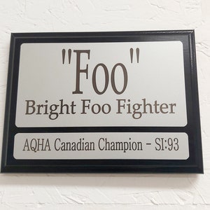 Placa de barraca de cavalo premium - Placas de alumínio a laser - Acabamento durável opcional