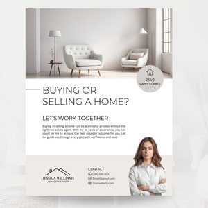 Real Estate  Farming Buying or Selling Flyer | Hello Neighbor Letter | Flyer | Realtor Introduction | Real Estate Marketing | CanvaTemplate