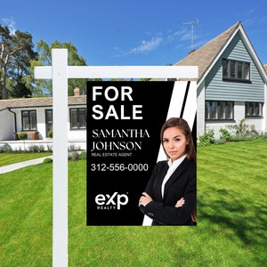 Real Estate Yard Sign Template | For Sale Sign | Property Sign | Realtor Sold Sign | Canva For Sale Sign | Canva Template | Real Estate
