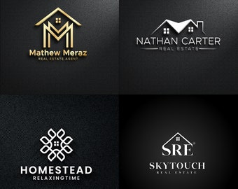 Luxury Real Estate Logo | Custom Hand Drawn Modern and Luxury Real Estate Logo For Your Business | Custom Logo | Realtor Logo | Logo Maker