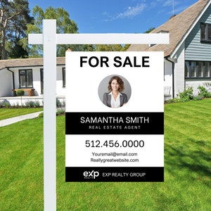 Modern Real Estate Yard Sign Template | For Sale Sign | Customizable For Sale Signage | Canva For Sale Sign | Canva Template | For Sale Sign