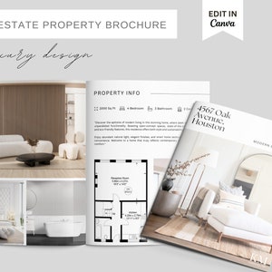 Minimal Real Estate Brochure, Luxury Property Brochure, For Sale Flyer, Listing Flyer, Open House Brochure, Property Magazine, Brochure