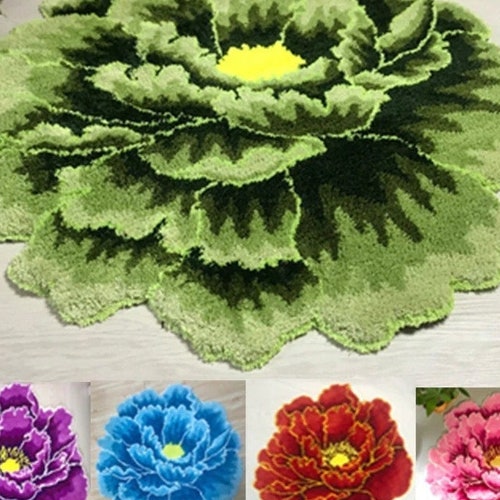 Flower Rug Floral Rug 3d Flower Shape Rug Gift for Her Etsy
