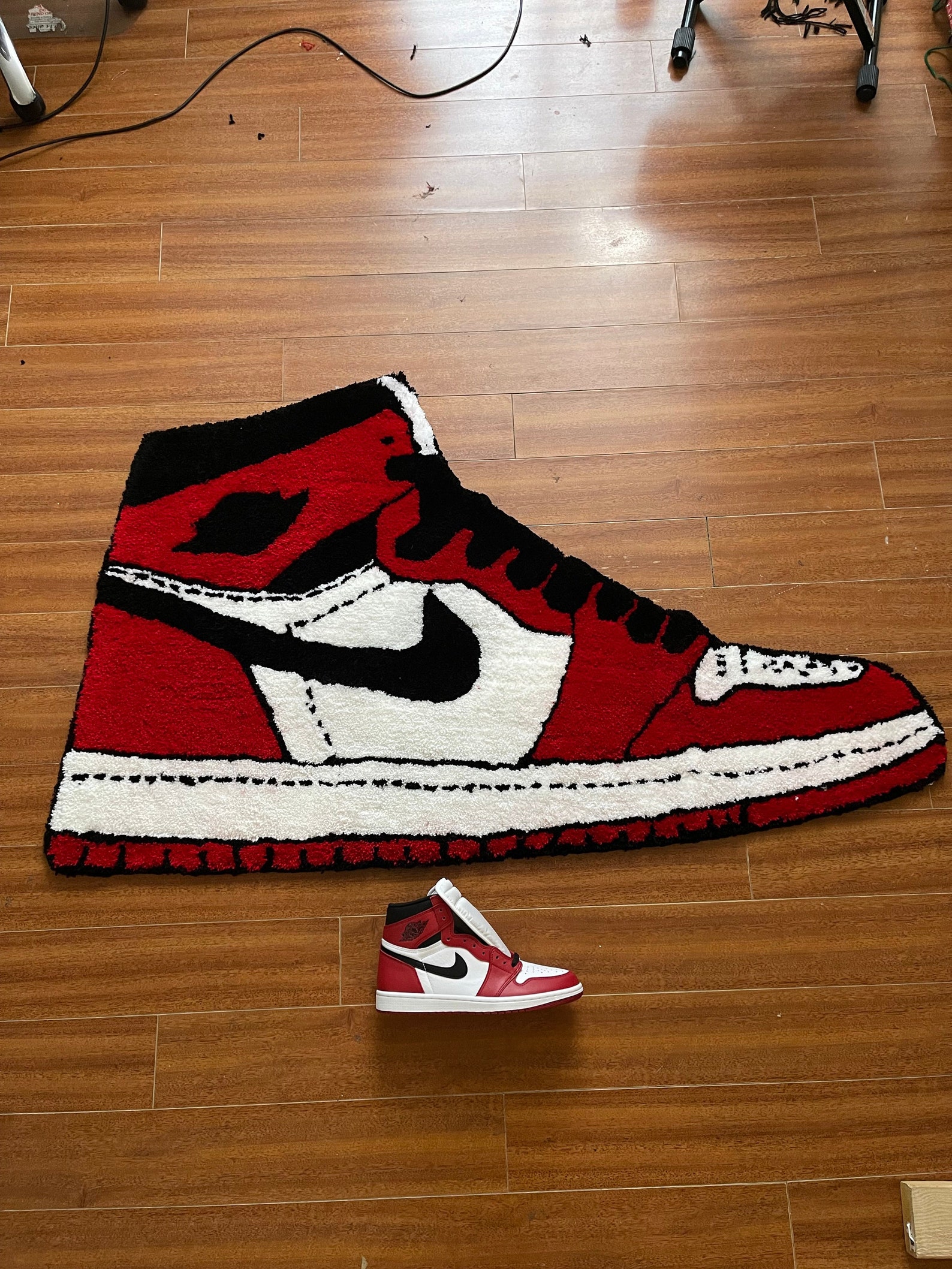 AJ1 Rug Air Jordan 1 Chicago Rug Custom Rug Sneaker Rug Etsy