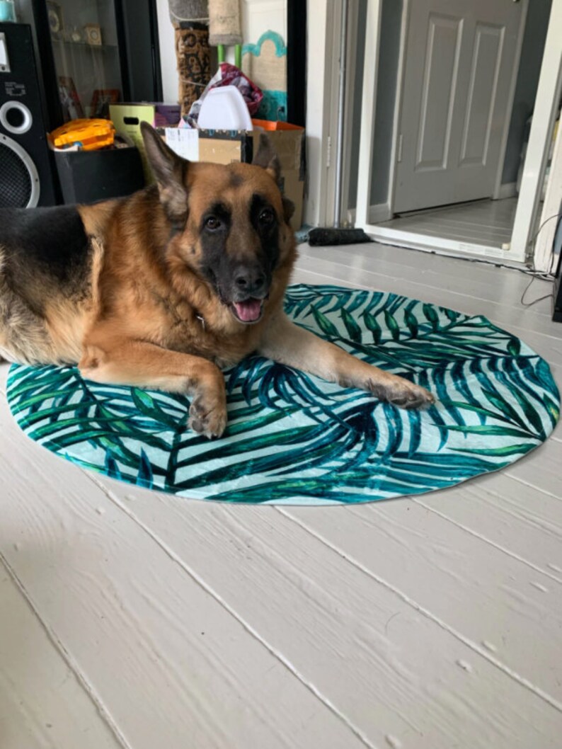 Round Plant Rug Plant Area Rug Tropical Rug Botanical Rug Etsy