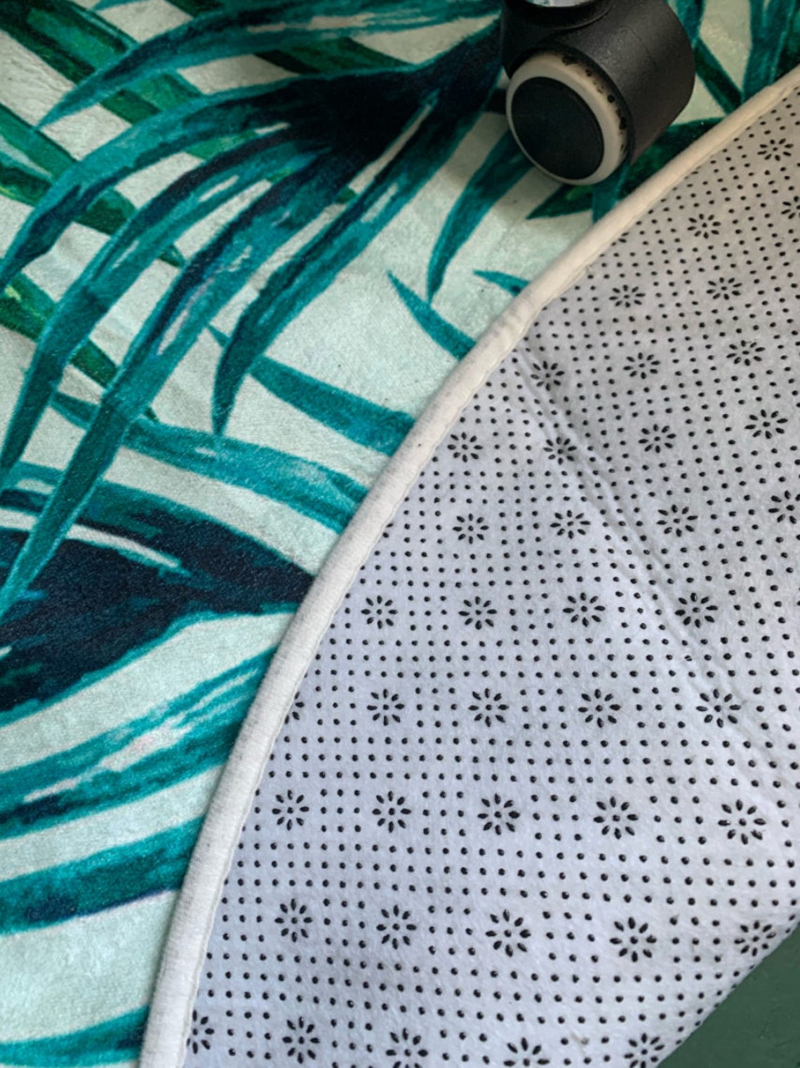 Round Plant Rug Plant Area Rug Tropical Rug Botanical Rug Etsy