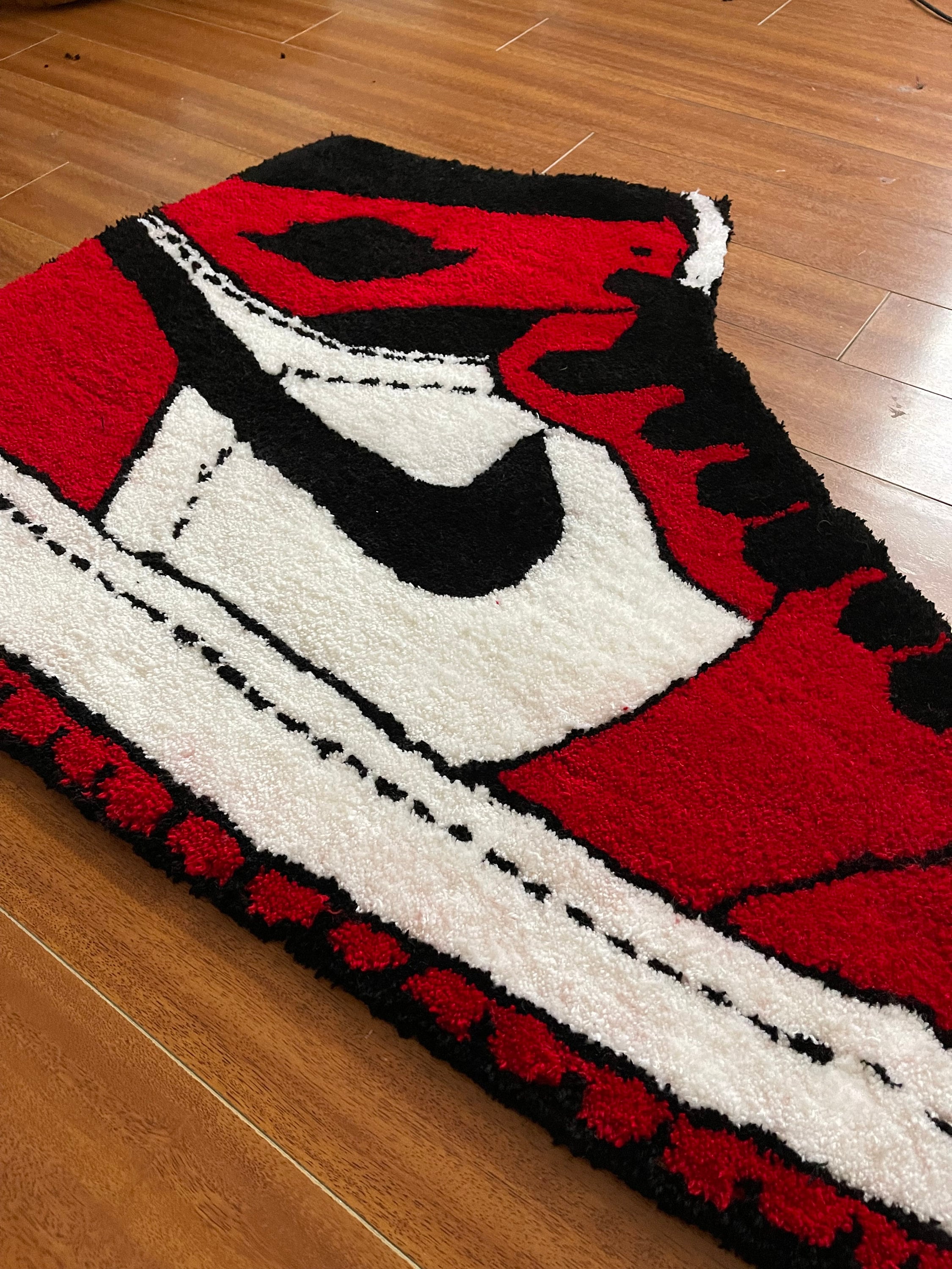AJ1 Rug Air Jordan 1 Chicago Rug Custom Rug Sneaker Rug Etsy