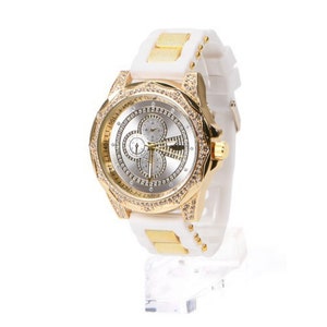 Unique Design & Multi-functional white and gold Men Watches
