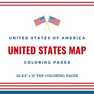 Coloriage carte des Etats-Unis