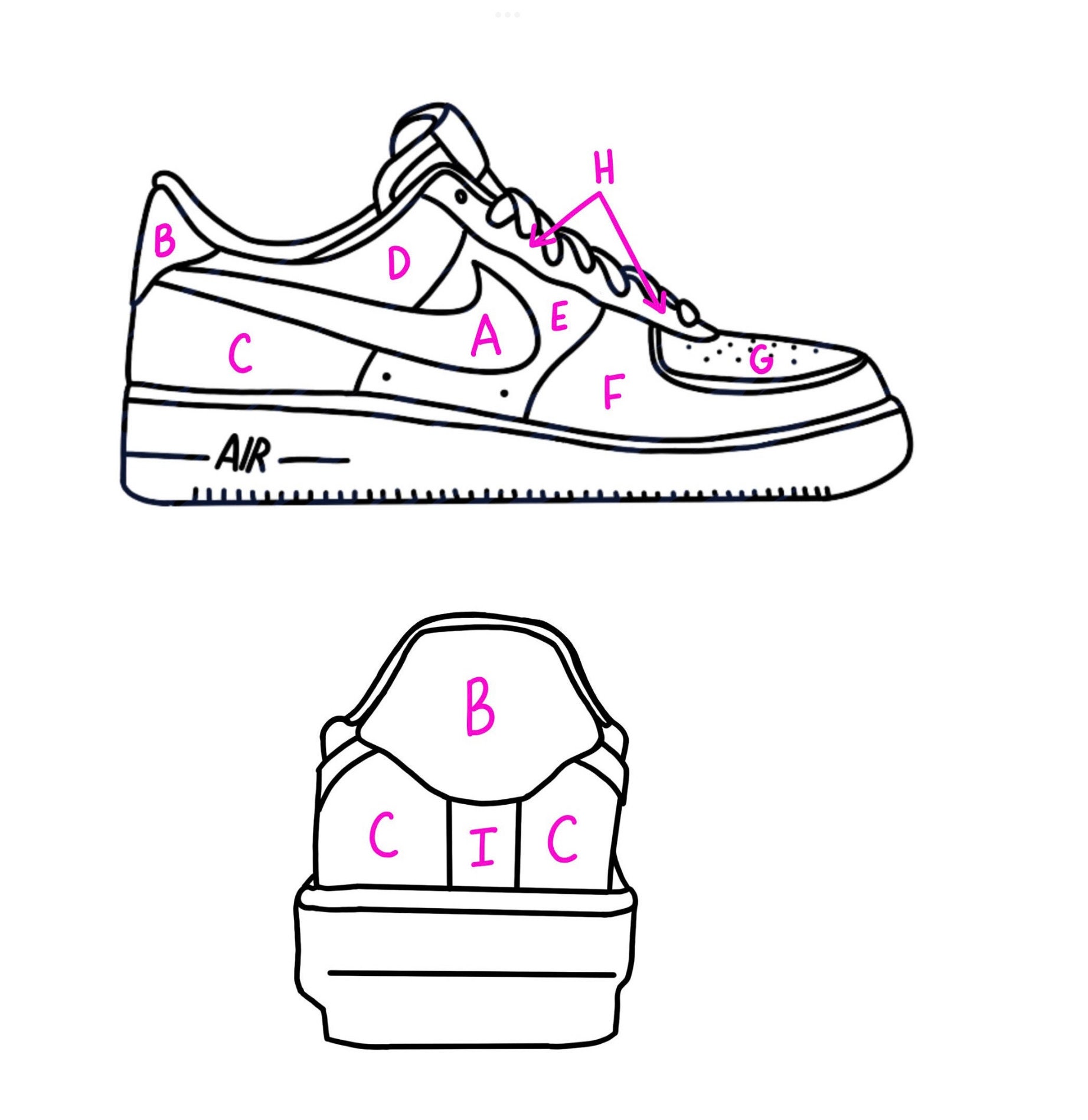 Custom Air Force 1 Etsy