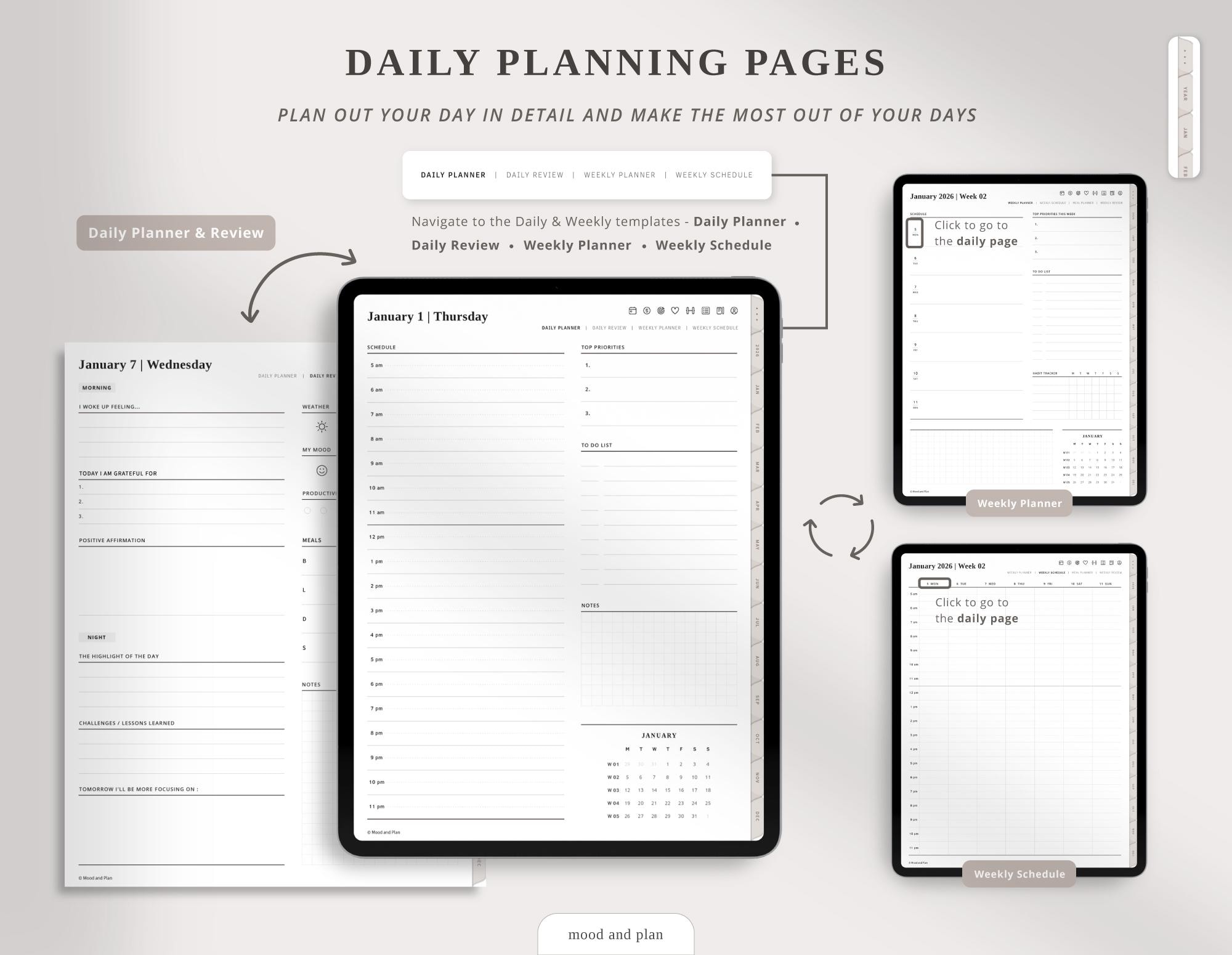 2026 Portrait Digital Planner | 2026 Planner, Minimalist Goodnotes ...