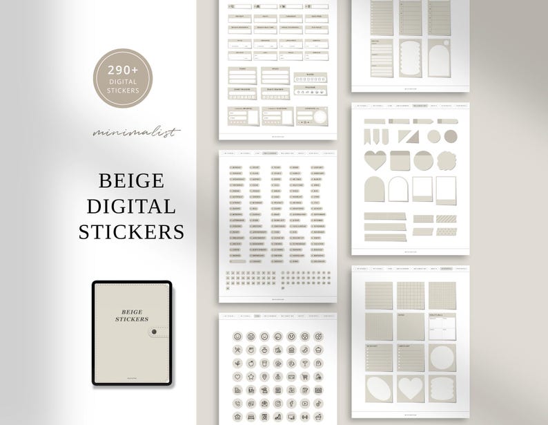 Minimalist Digital Stickers for Digital Planning | Digital Journal ...