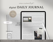 Digital Daily Journal, Minimalist Journal, Aesthetic Digital Journal, GoodNotes Journal, Digital Bullet Journal, Digital Diary, PAPER GRAY