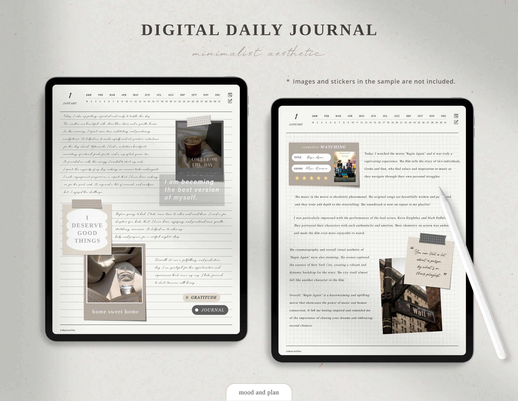 Digital Daily Journal, Minimalist Digital Journal, Aesthetic Digital ...