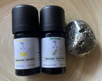 Essential Pure Organic Oils, Diffuser Natural Smell Lemon, Pure Aroma 5ml Fragrance, Clean Massage Acne Tea Tree