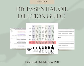 DIY Dilution Blends PDF Oil Measure Ratios Guide Aromatherapy Notes Chart Downloadable Essential scent aroma Digital