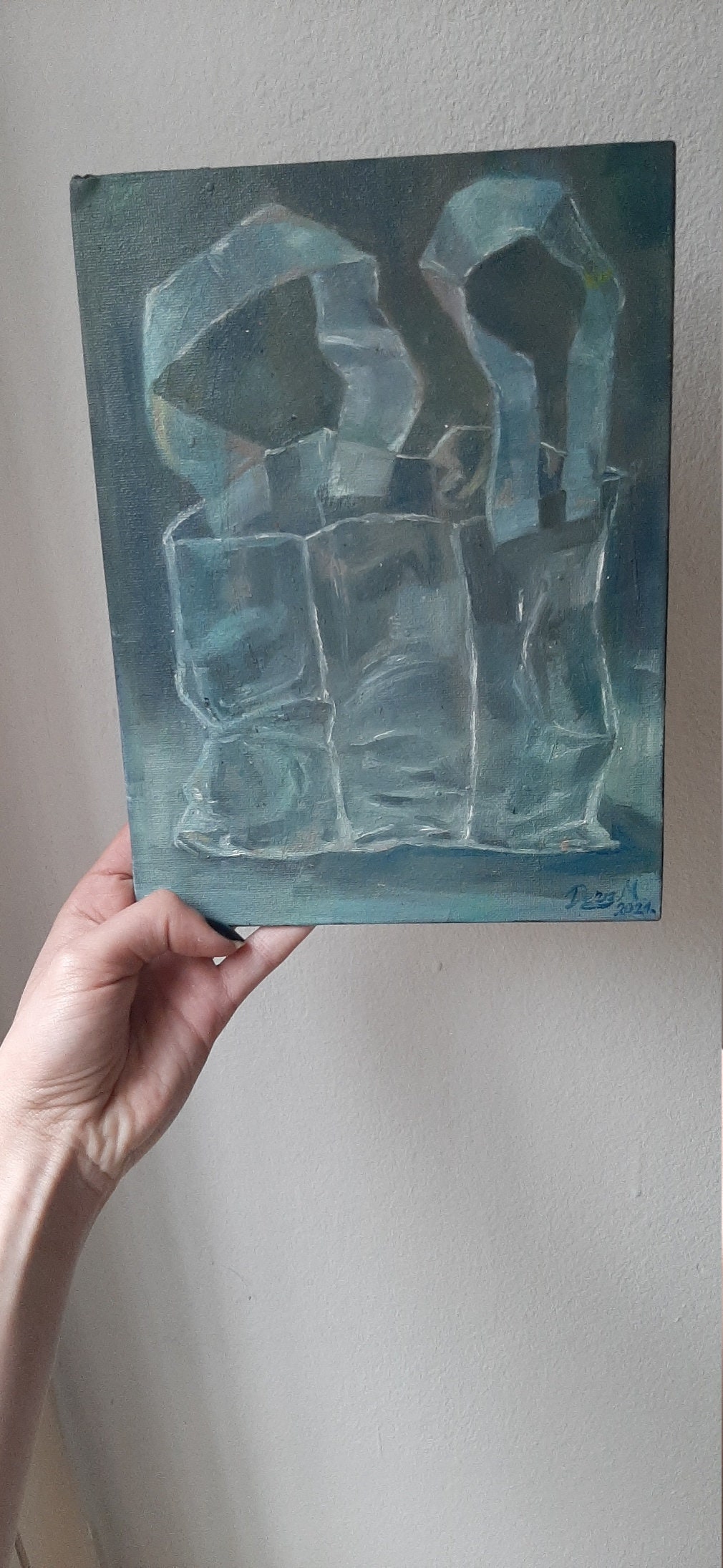 Plastic Bag Original Oil Painting Etsy UK