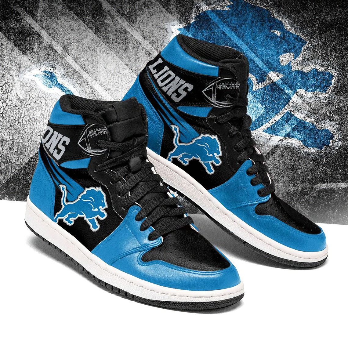 Custom Detroit Lions Jordan 1 Limited Air Jordan 1 Shoes | Etsy