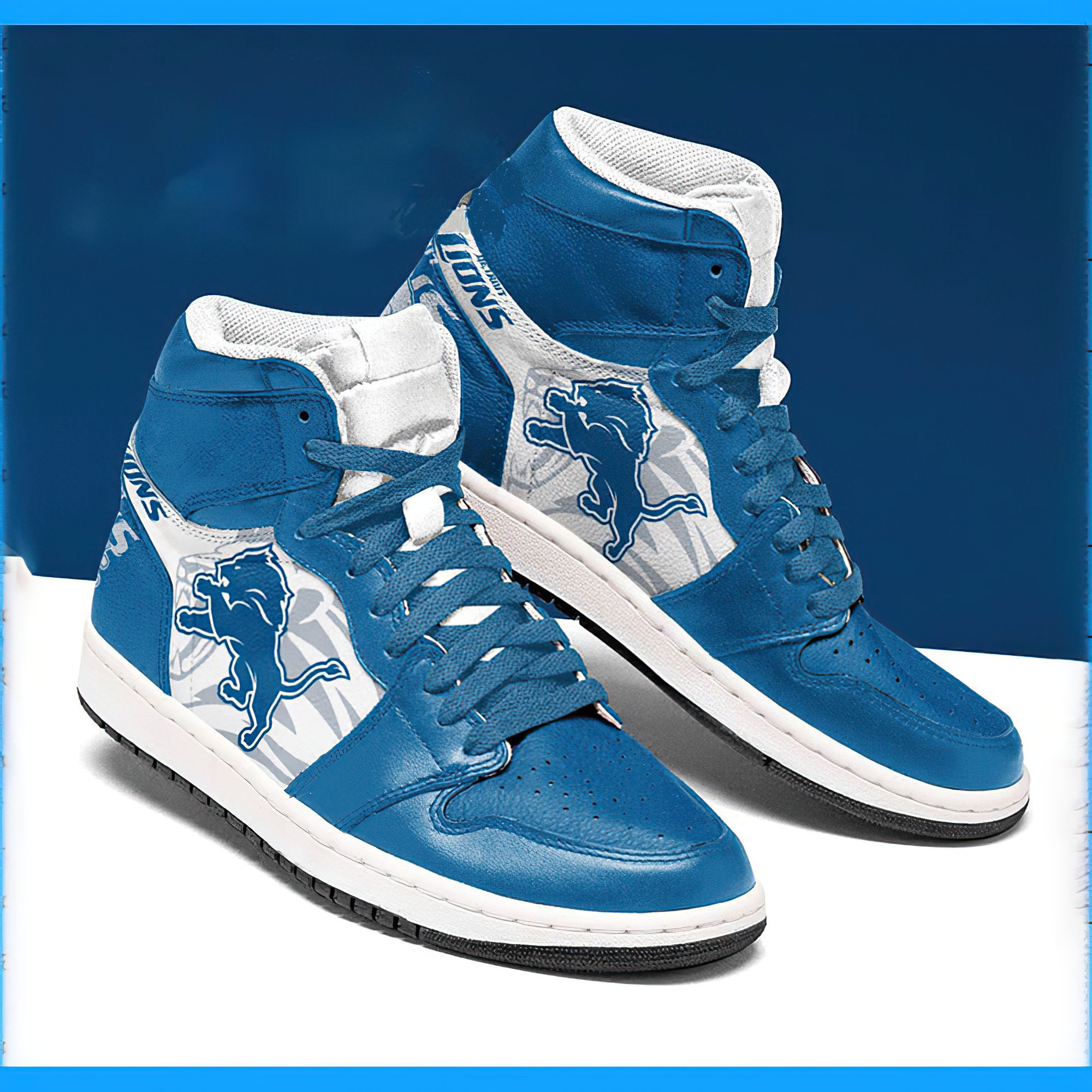 Benutzerdefinierte Detroit Lions Jordan 1 Limit Air Jordan 1 | Etsy