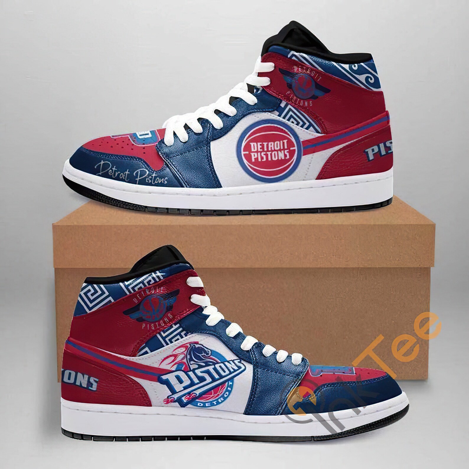 Custom Detroit Pistons Jordan 1 Limited Air Jordan 1 Shoes | Etsy