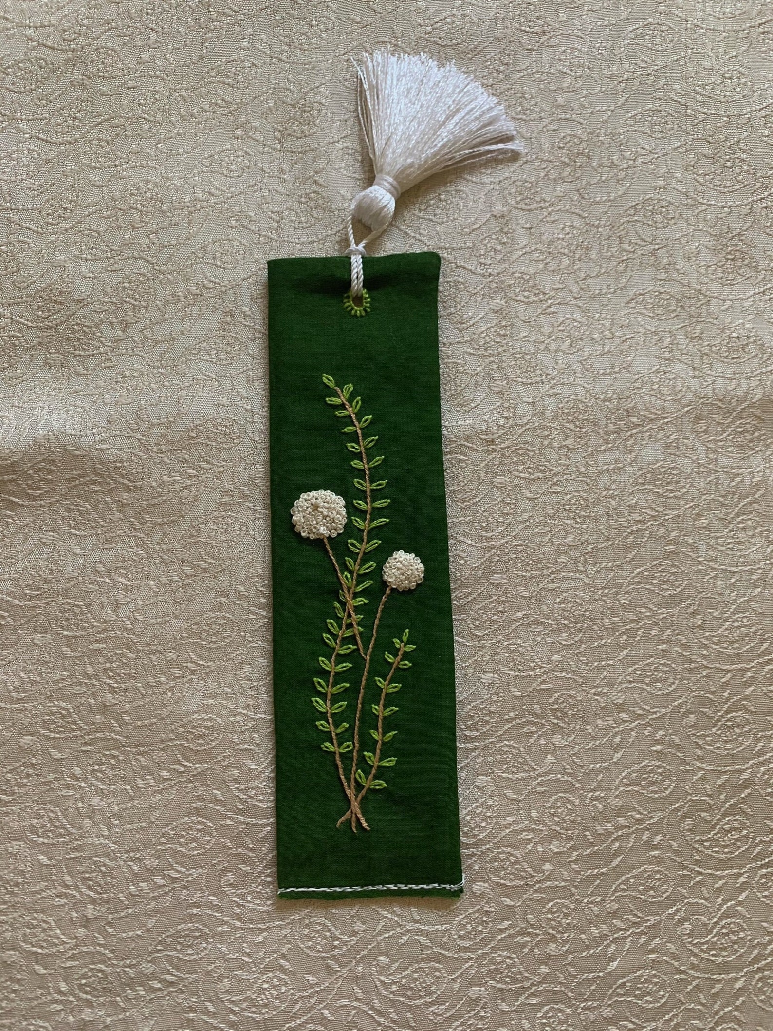 Green HandEmbroidered Bookmark Etsy
