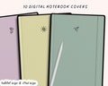 10 Minimalist Aesthetic Digital Notebook Covers, Digital Planner, Journal Covers, Goodnotes, Samsung Notes, Notability, Noteshelf Covers