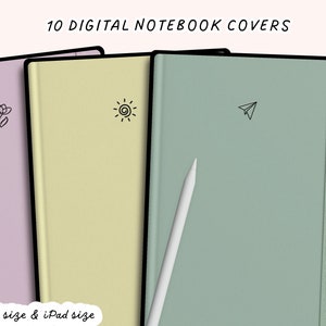 10 Minimalist Aesthetic Digital Notebook Covers, Digital Planner, Journal Covers, Goodnotes, Samsung Notes, Notability, Noteshelf Covers