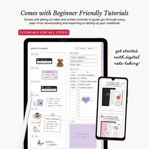 Samsung Notes & GoodNotes Digital Notebook BUNDLE, 8 Hyperlinked Notebooks, 65+ Student and Life Planner Templates, 2000+ Stickers image 9