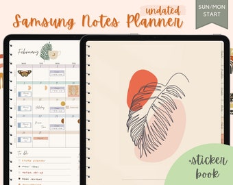 Samsung Notes Boho Undated Digital Planner | Digital Journal | Android Planner | Minimal Planner | +Samsung Notes Sticker Book, 2024 Planner