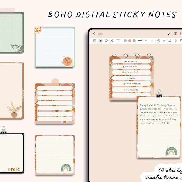 Planner Sticky Notes Stickers - Etsy