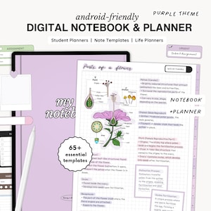 Samsung Notes Digital Notebook / Samsung Note Planner / Student Android Digital Planner / Samsung Note Template / Organic Chemistry Template