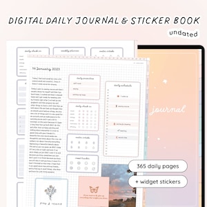 Digital Daily Journal, Digital Diary, 365 Pages Hyperlinked Journal, Bullet Journal, GoodNotes, Samsung Notes Android Planner, Daily Planner