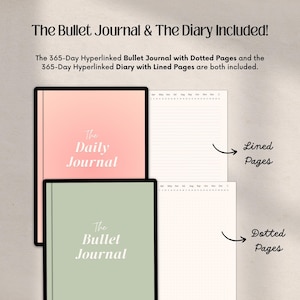 Digital Journal BUNDLE, Gratitude Journal, Self-Care Journal, 365 Day Journal, Undated PDF Digital Planners (Digital Download) image 10