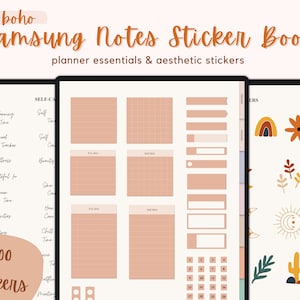 Digital Sticker Book | Pre-cropped Samsung Notes Stickers | Digital Sticky Notes | Digital Planner Sticker |  Aesthetic Digital Stickers