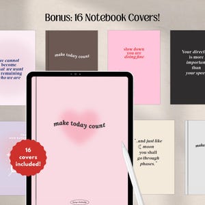 Digital Journal BUNDLE, Gratitude Journal, Self-Care Journal, 365 Day Journal, Undated PDF Digital Planners (Digital Download) image 12