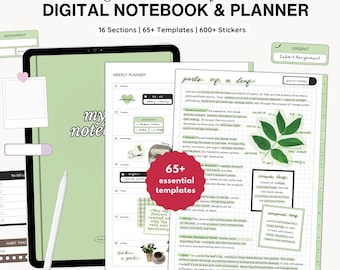 Hyperlinked Notebook & Planner: Student, Life Planners, Note-Taking Templates, Samsung Notes, GoodNotes etc. (Digital Download)