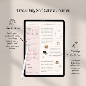 Digital Journal BUNDLE, Gratitude Journal, Self-Care Journal, 365 Day Journal, Undated PDF Digital Planners (Digital Download) image 4